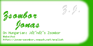 zsombor jonas business card